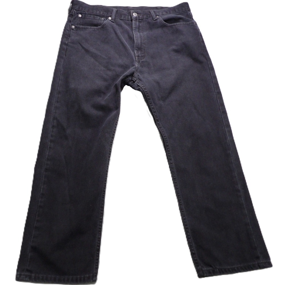 Levi's 505 Regular Fit Workwear Denim Jeans 100% Cotton Everyday Men 38x29 Black